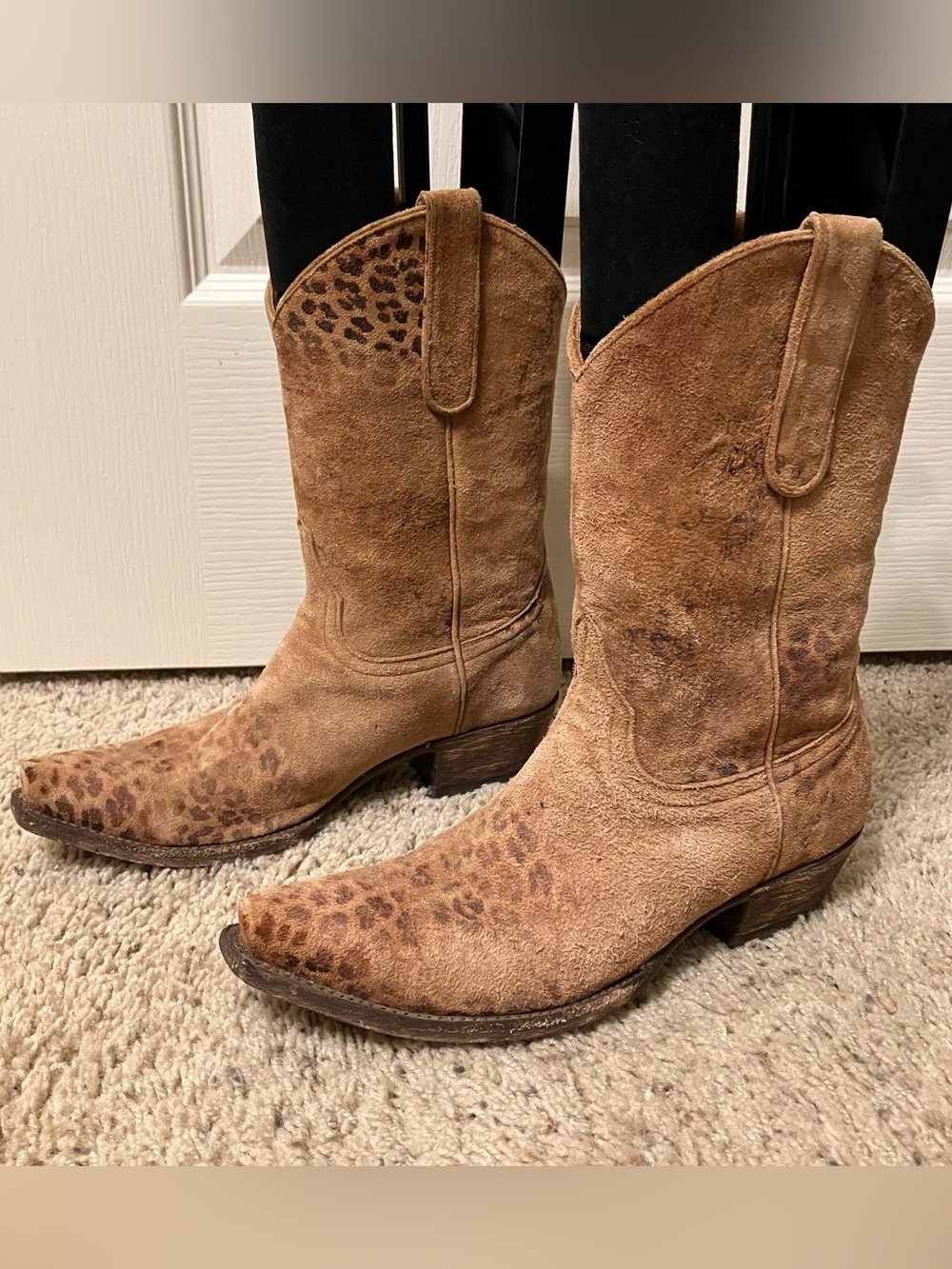 OLD GRINGO Boots LEOPARDITO Suede COWGIRL Western BROWN - Sz 7 B